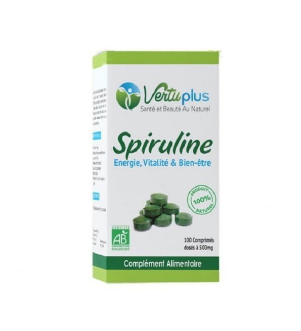 Vertu Plus Spiruline 100 Comprimés Maroc