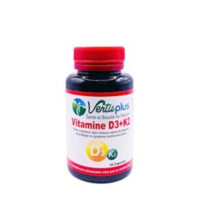 Vertu Plus Vitamine D3+K2 50 Capsules Maroc