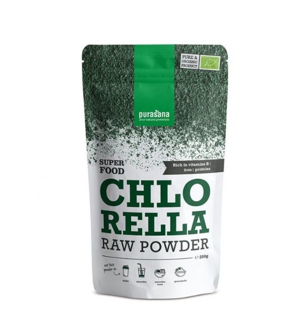 Purasana POUDRE DE CHLORELLA 200G Maroc