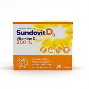 Belle & Bio Sundovit Vitamin D3 200IU 30 Comprimes Maroc