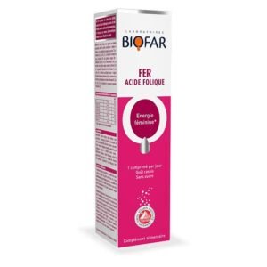 Biofar Fer Acide Folique 20 capsules Maroc