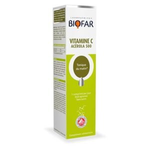 Biofar Vitamine C Acerola 500 20 capsules Maroc