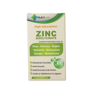 Nutrilab Zinc Bisglycinate 60 Gelules Maroc